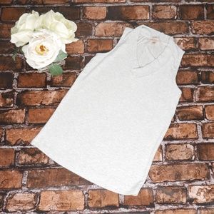 Philosophy Ribbed Light Grey V-Neck Tank Top XS